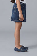 Girls Dark Denim Skirt