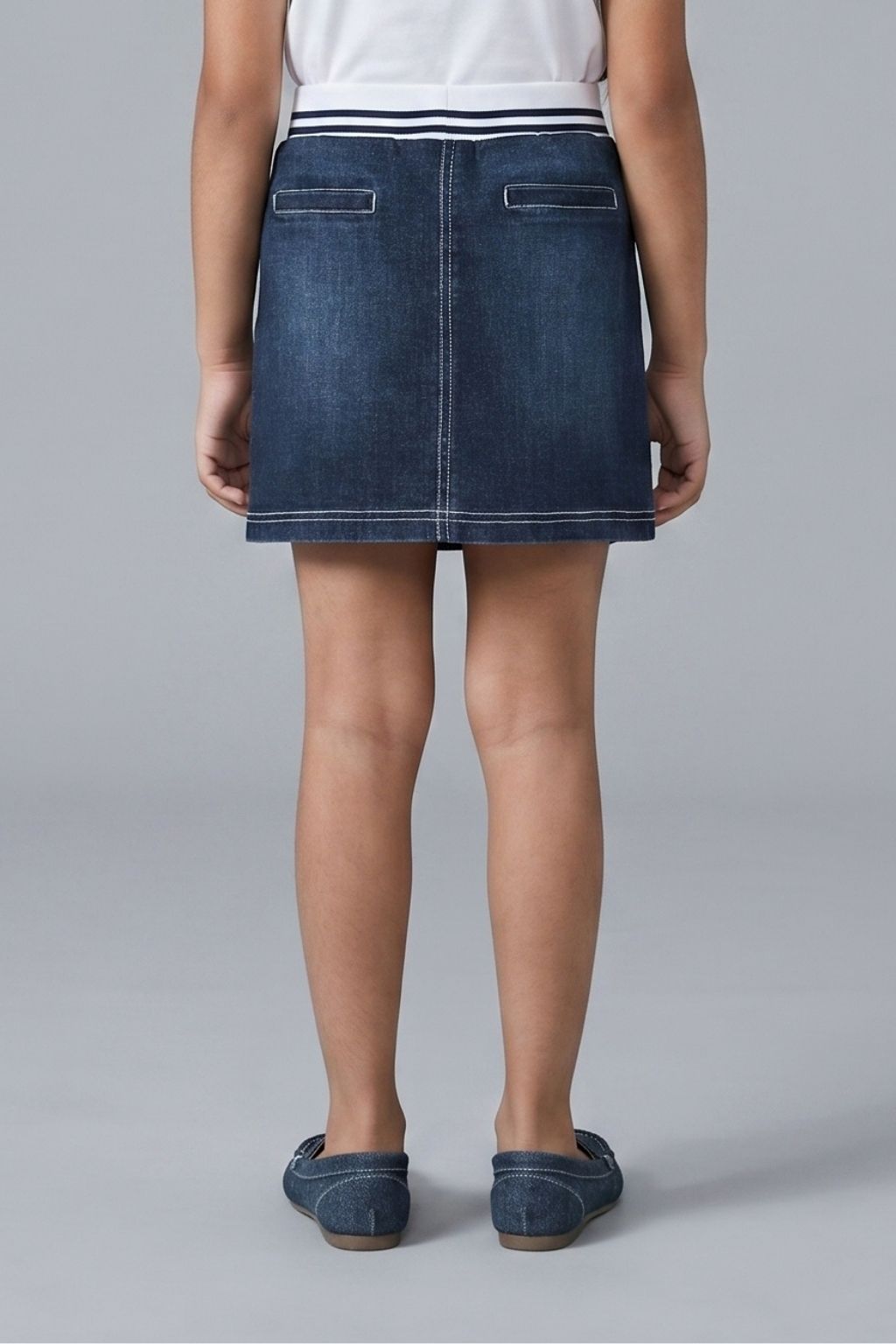 Girls Dark Denim Skirt