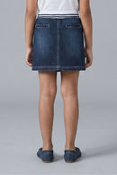 Girls Dark Denim Skirt