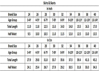 Tiny Girl Light Blue Denim Skirt with Striped Waistband for Girls