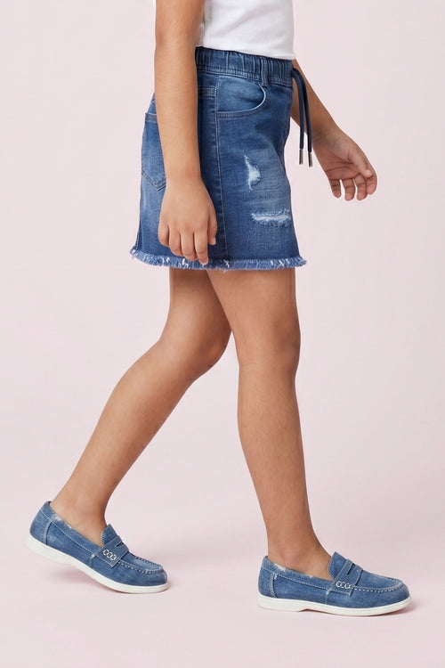 Dark Blue Denim Skirt S873