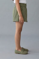 Girls Olive Textured Skirt 893