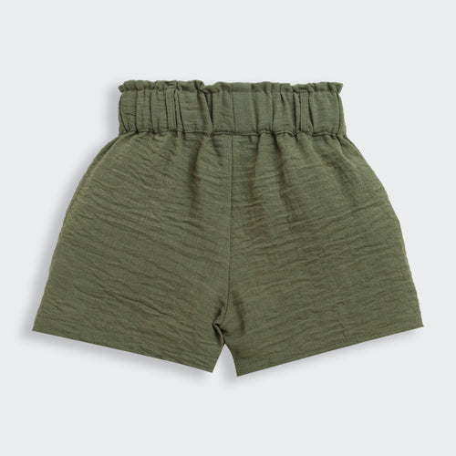 Girls Olive Textured Skirt 893