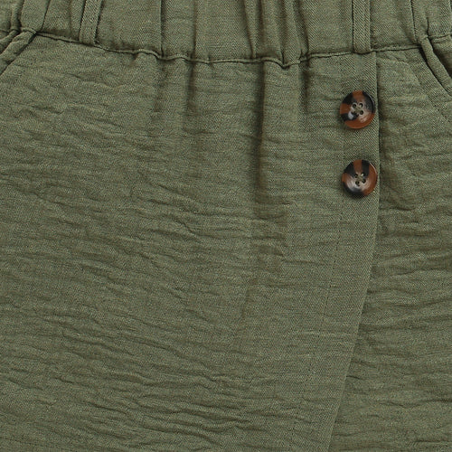 Girls Olive Textured Skirt 893
