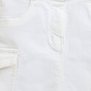 White Skirt with Cargo Pockets for Girls S900