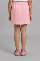 Peach Skirt with Drawstring Waist for Girls S901