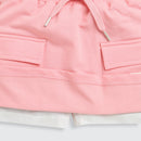 Peach Skirt with Drawstring Waist for Girls S901