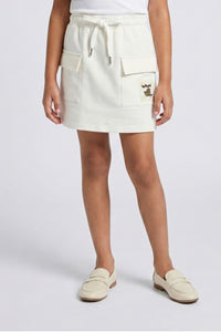 White Skirt with Drawstring Waist S901