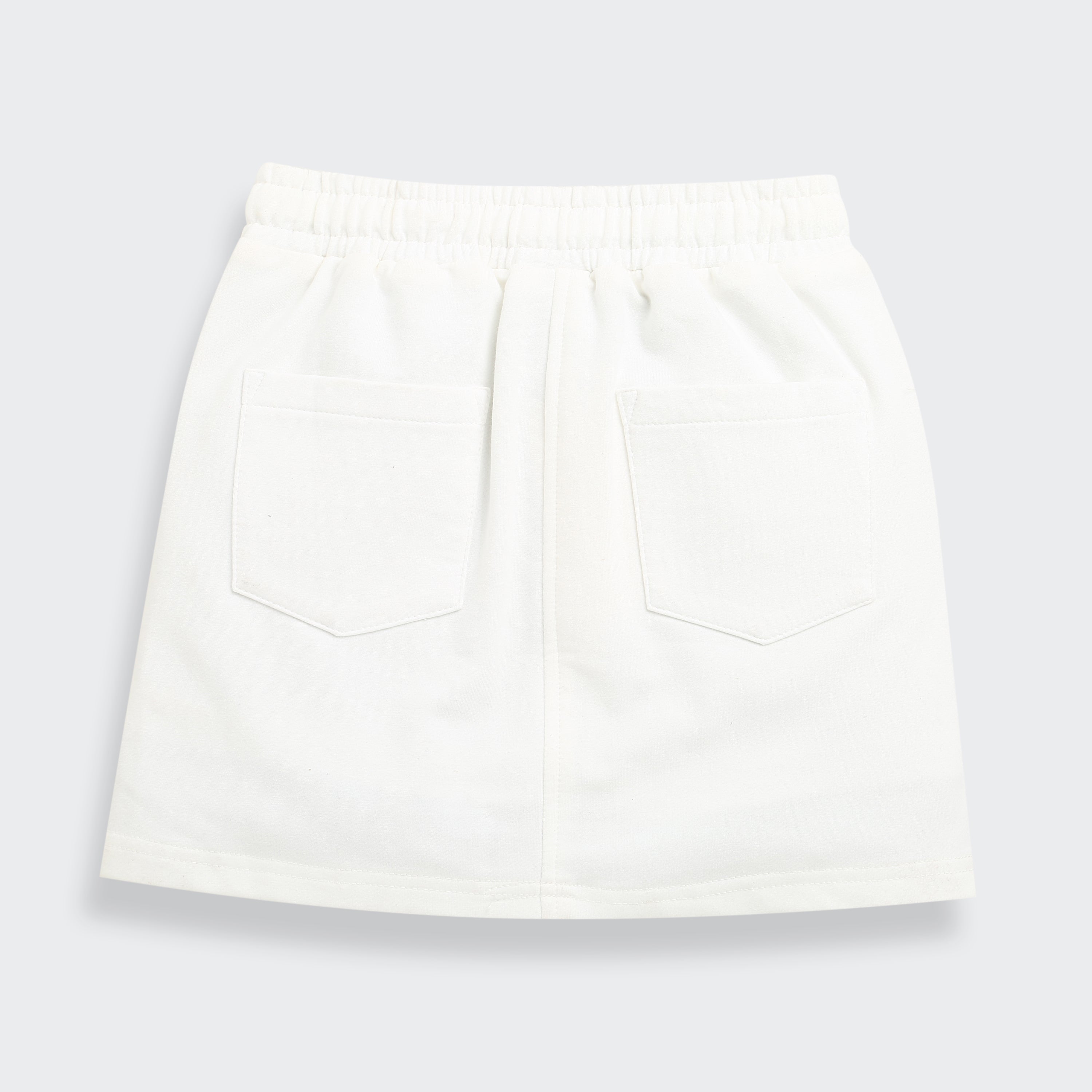White Skirt with Drawstring Waist S901