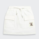 White Skirt with Drawstring Waist S901