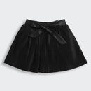 Black Pleated Skirt with Bow Belt for Girls S902
