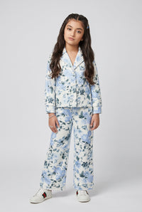 Powder Blue Floral Co-Ord Set 1031