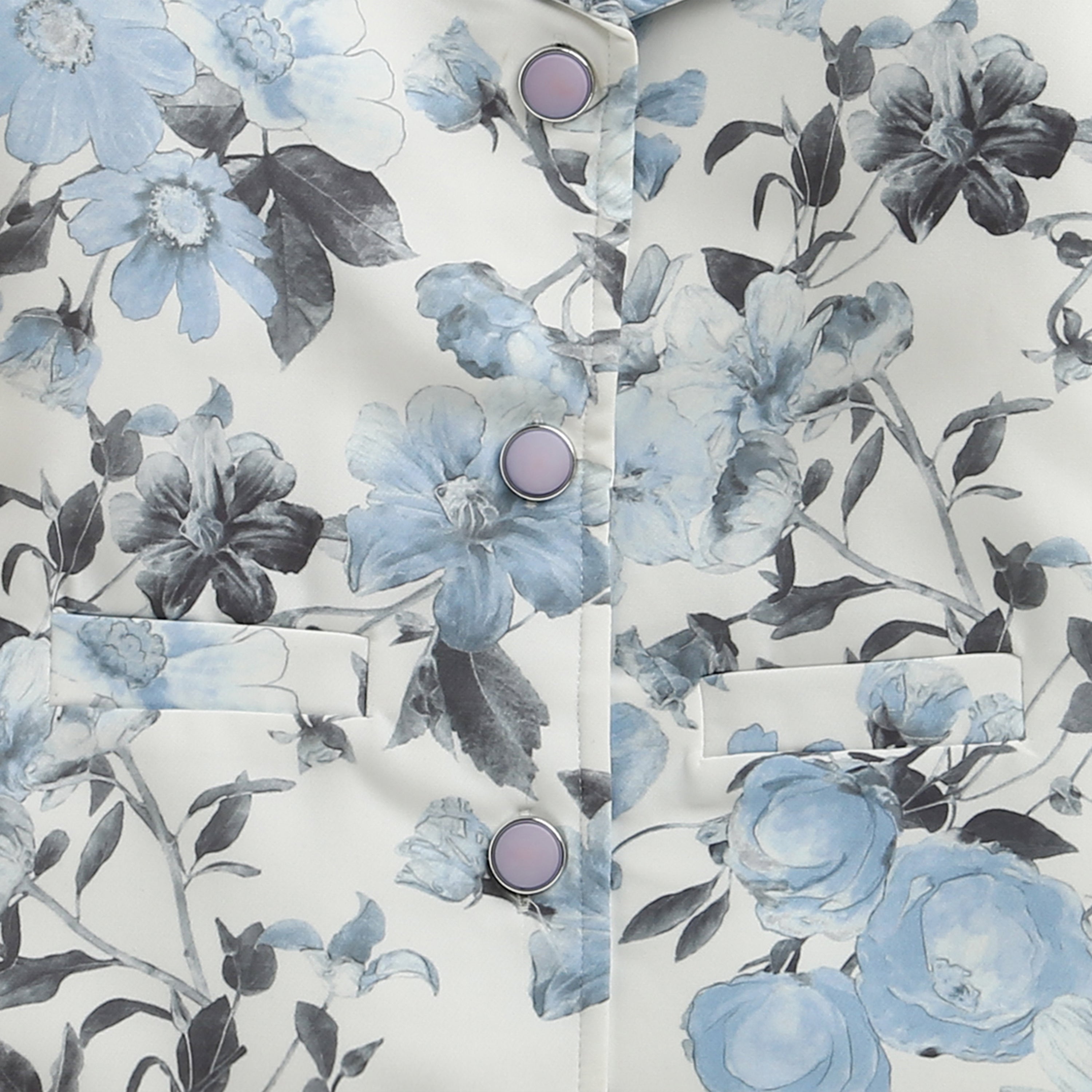 Powder Blue Floral Co-Ord Set 1031