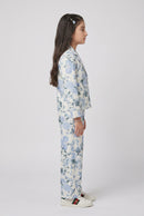 Powder Blue Floral Co-Ord Set 1031