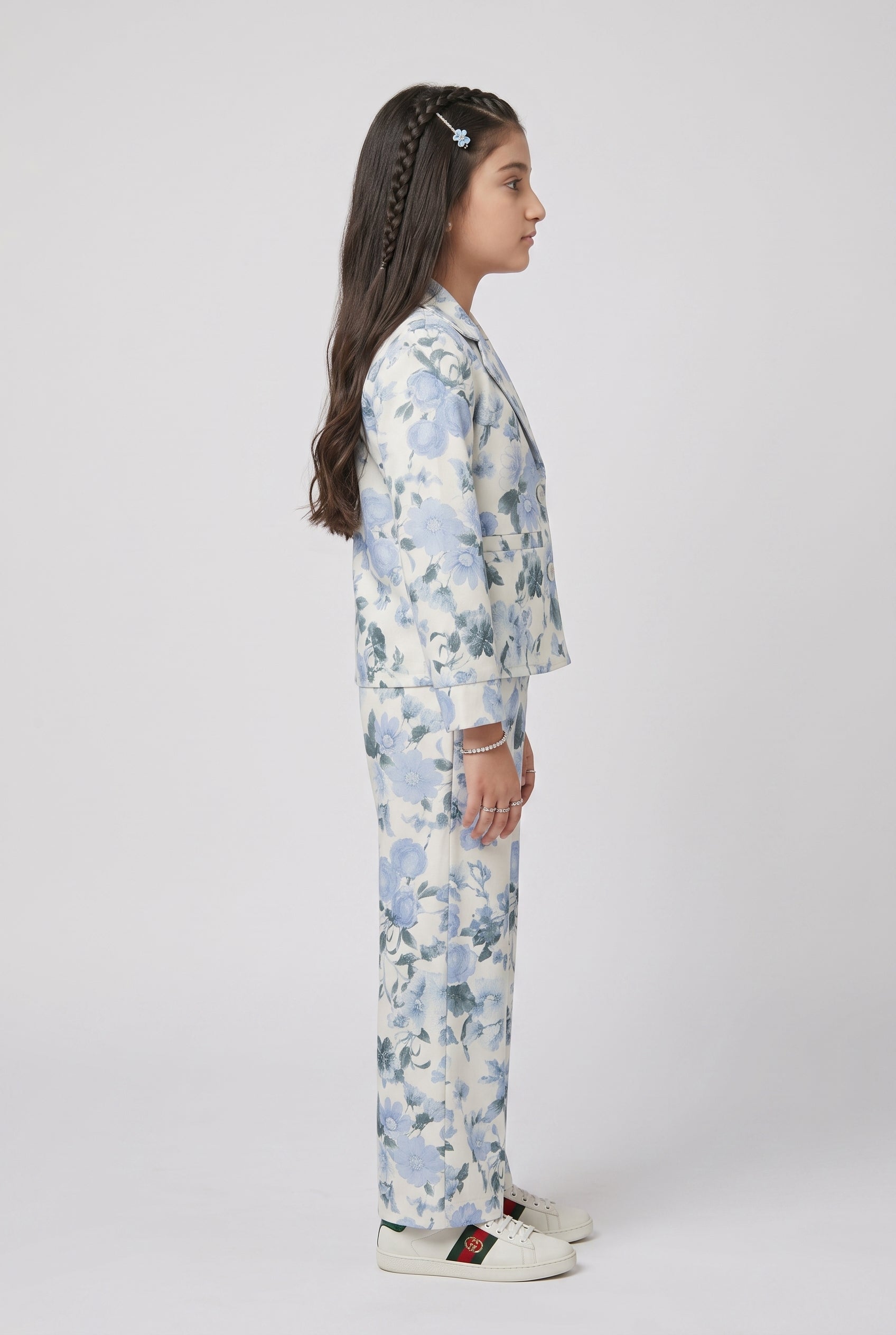 Powder Blue Floral Co-Ord Set 1031