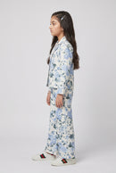 Powder Blue Floral Co-Ord Set 1031