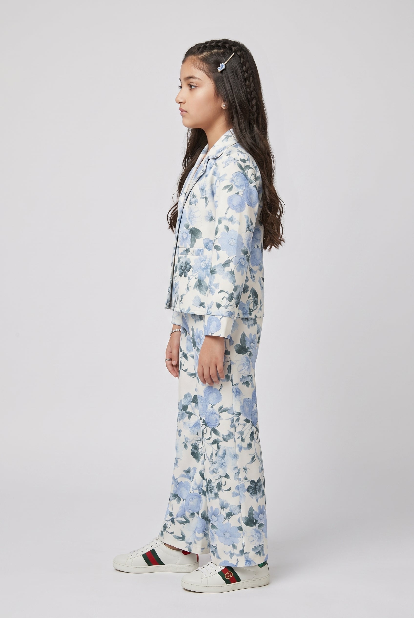 Powder Blue Floral Co-Ord Set 1031