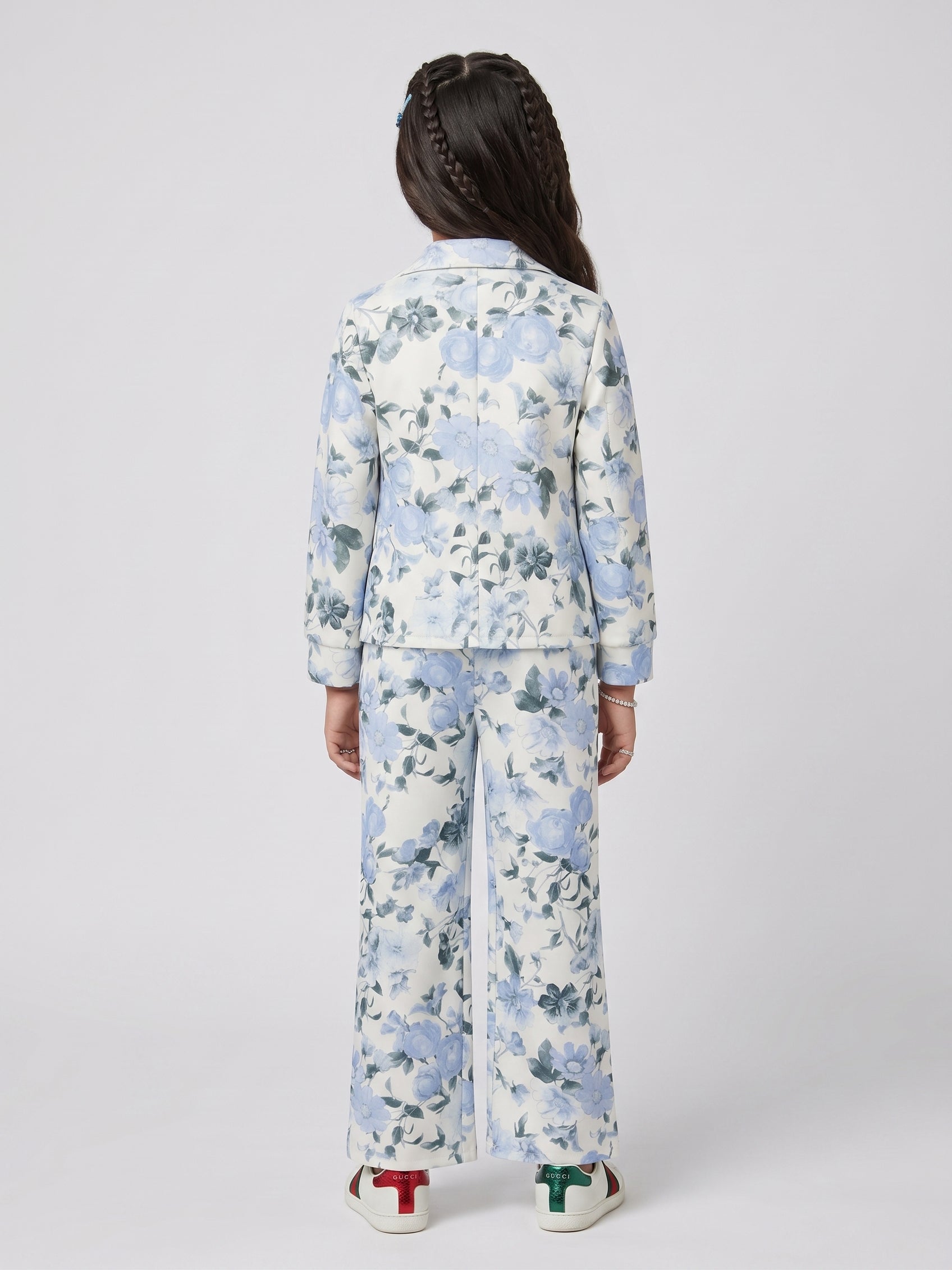 Powder Blue Floral Co-Ord Set 1031