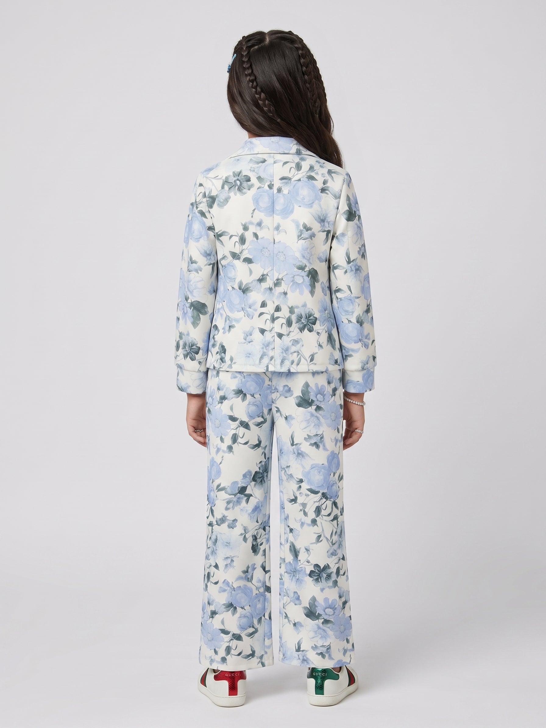 Powder Blue Floral Co-Ord Set 1031