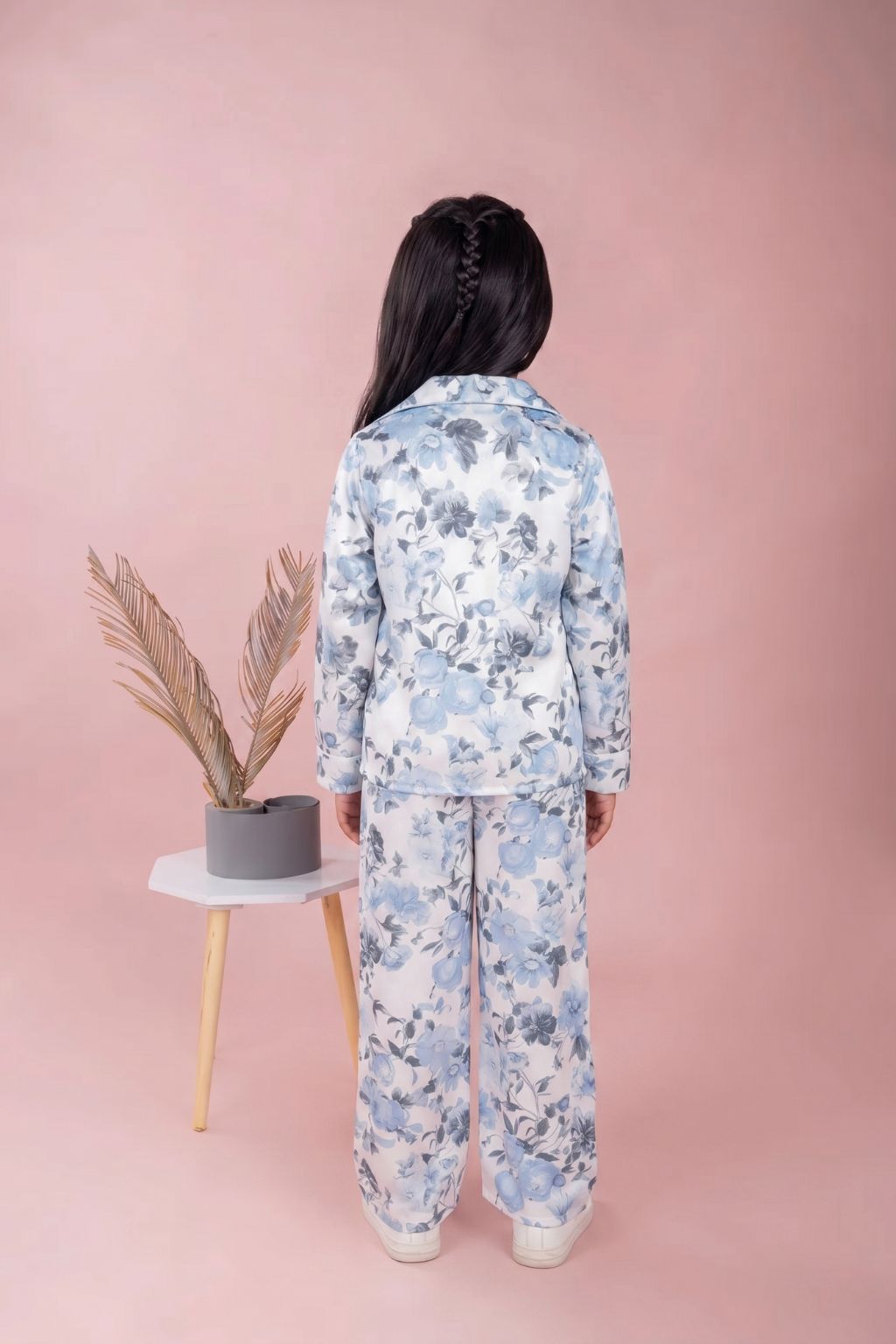 Powder Blue Floral Co-Ord Set 1031