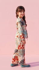 Peach Paisley Print Co-Ord Set 1061