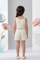 Cream Pastel Detail Co-Ord Set 1081