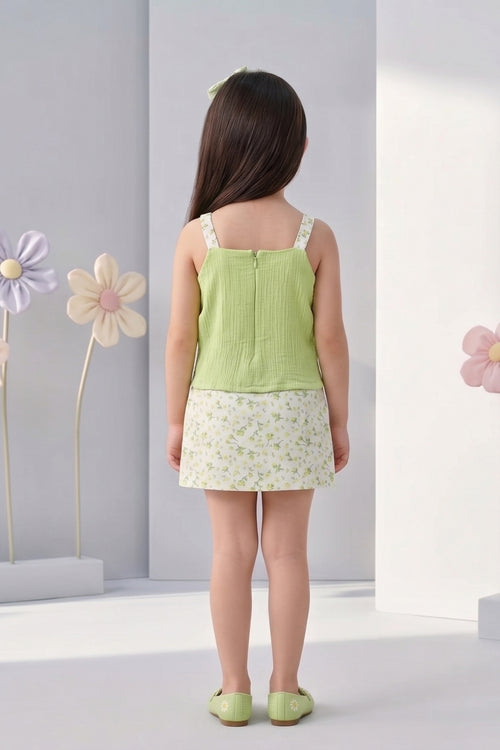 Pista Green Bow Detail Co-Ord Set 1082