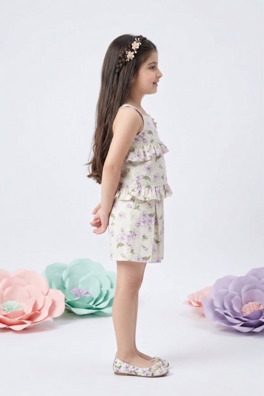 Floral Ruffle Co-Ord Set 1090