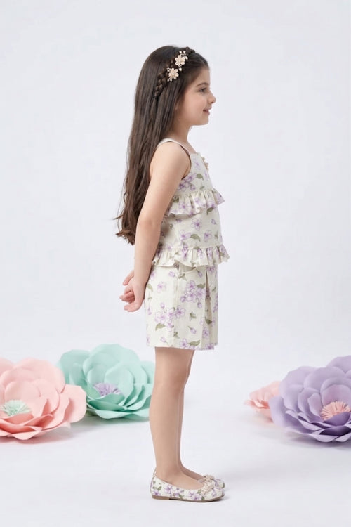 Floral Ruffle Co-Ord Set 1090