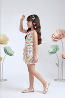 Multicolor Butterfly Print Top & Shorts Co-ord Set 2014