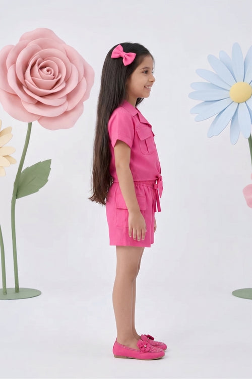 Hot Pink Utility Co-Ord Set 2028