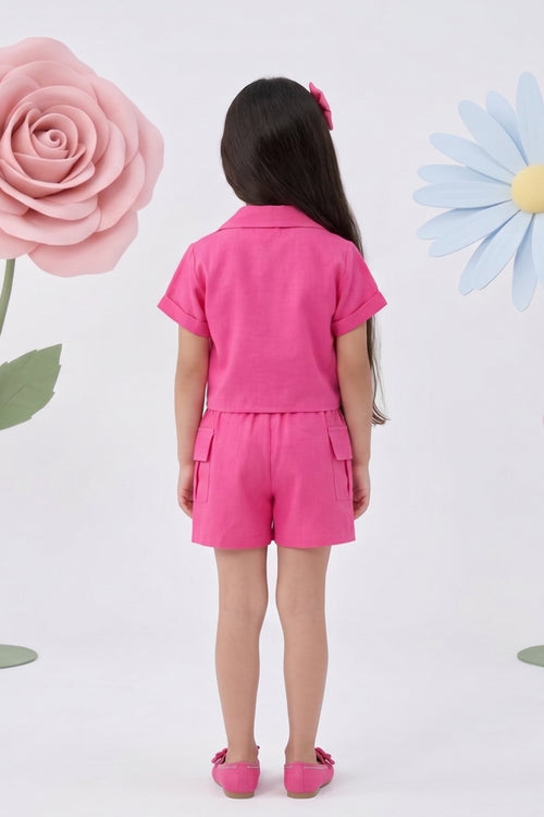 Hot Pink Utility Co-Ord Set 2028