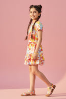 Floral Printed Co-Ord Set with Tiered Skirt SET2037