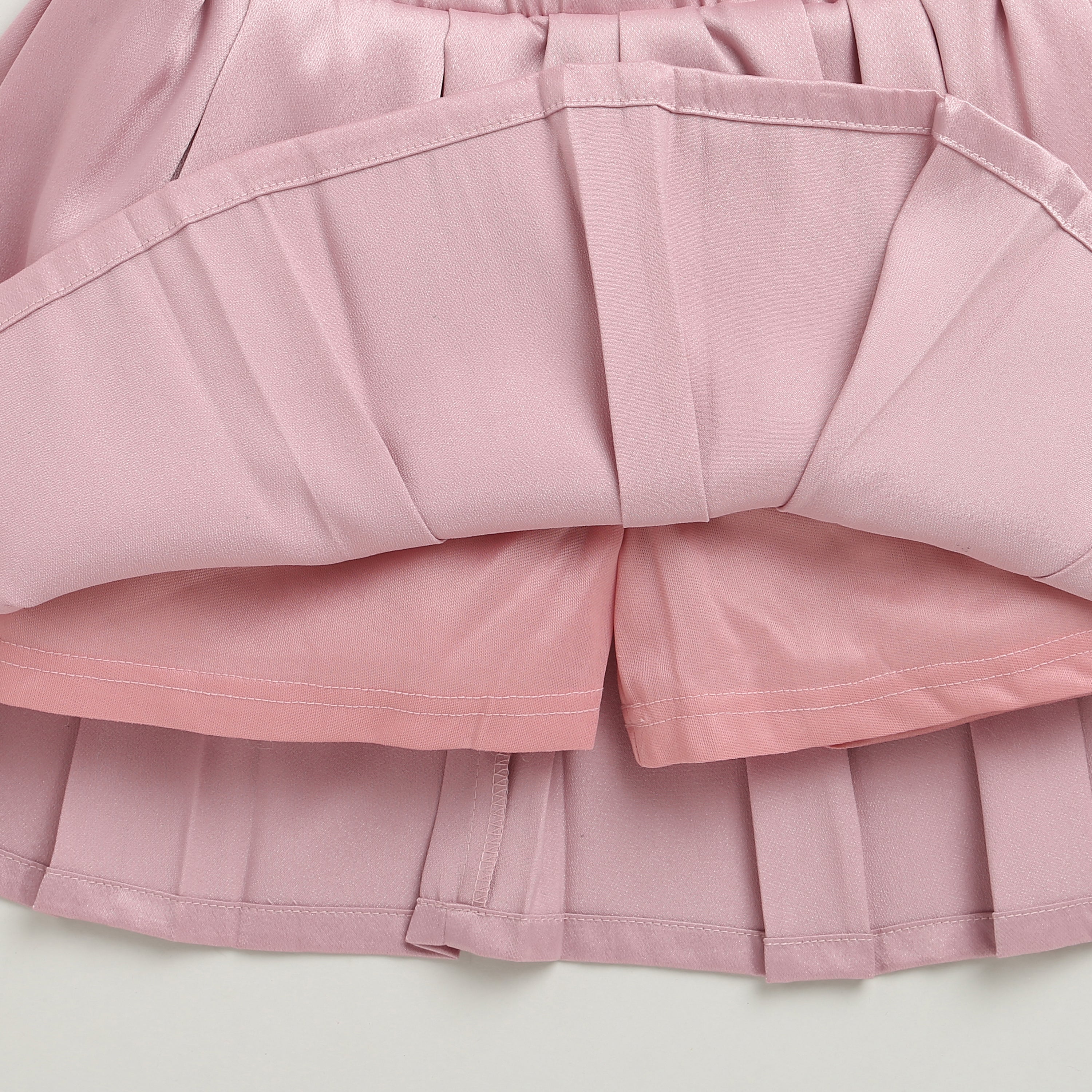 Girls Floral Top & Pleated Skirt Co-ord