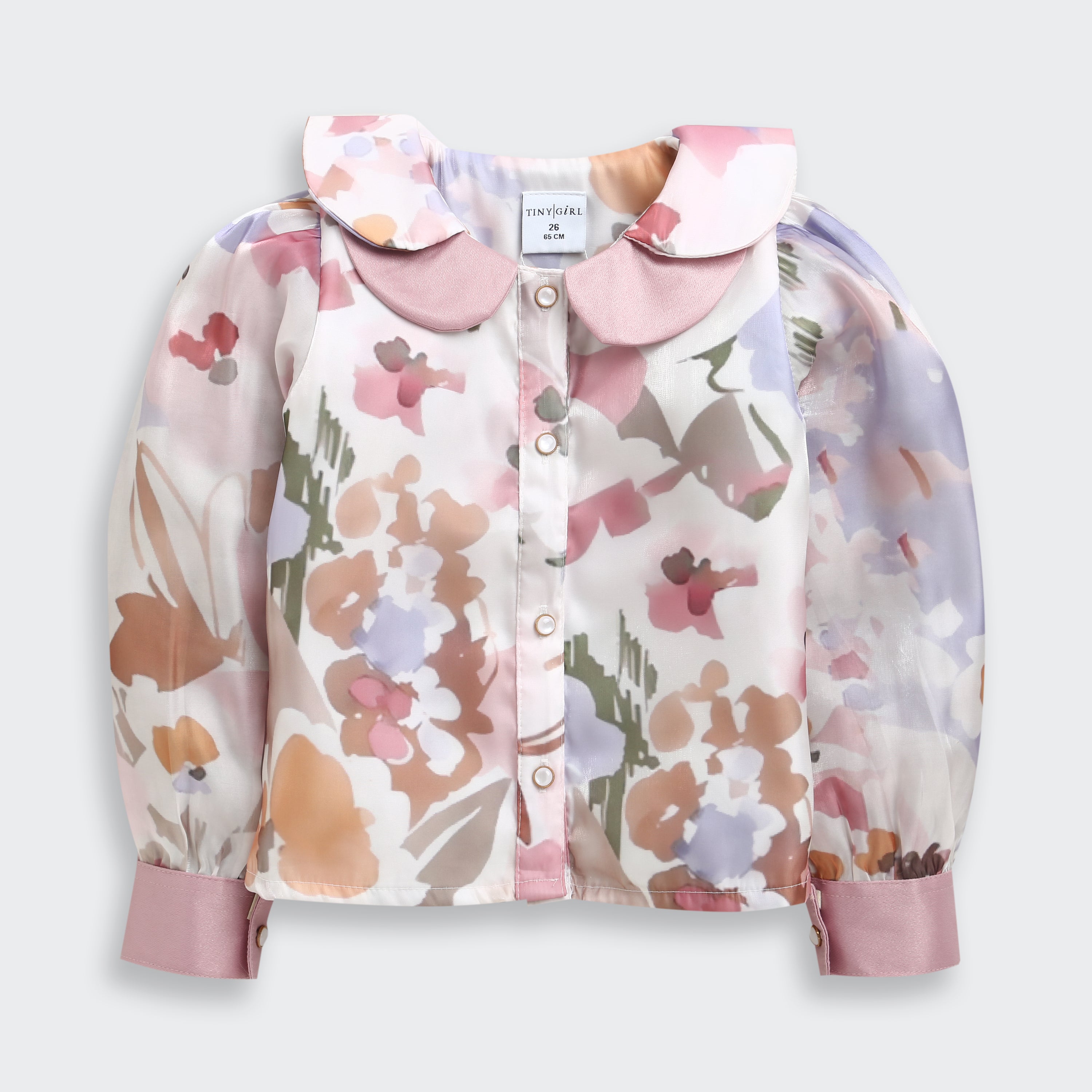 Girls Floral Top & Pleated Skirt Co-ord