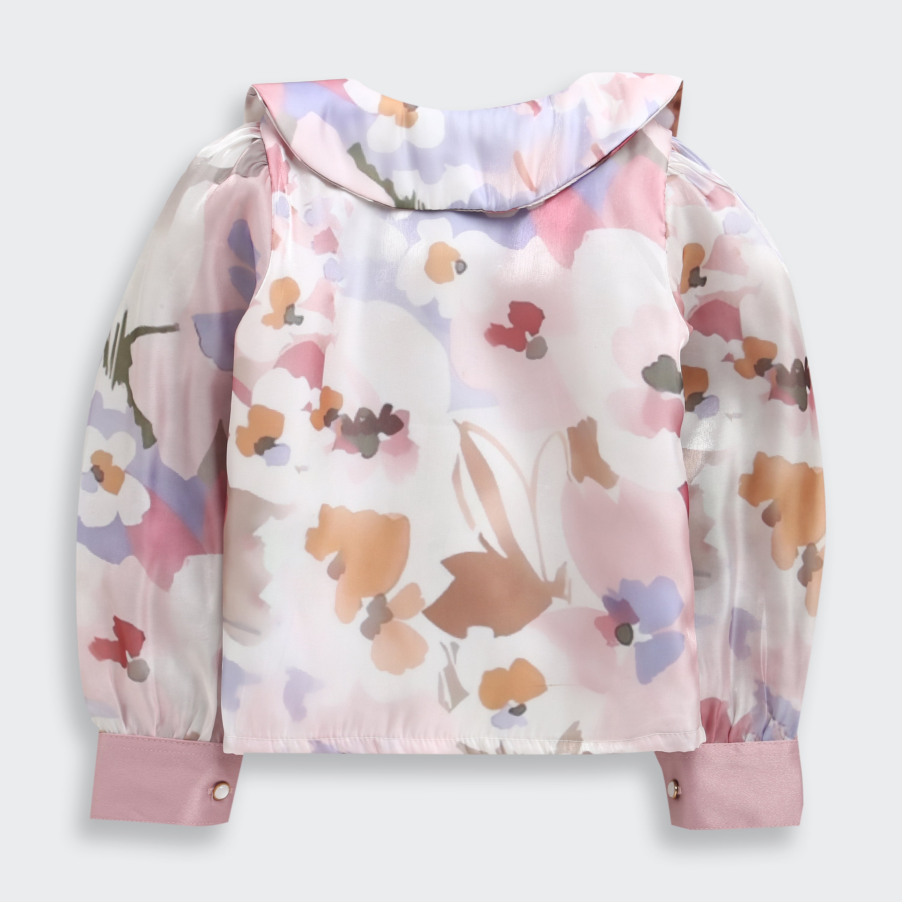 Girls Floral Top & Pleated Skirt Co-ord