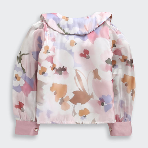 Floral Top & Pleated Skirt Co-ord SET2064