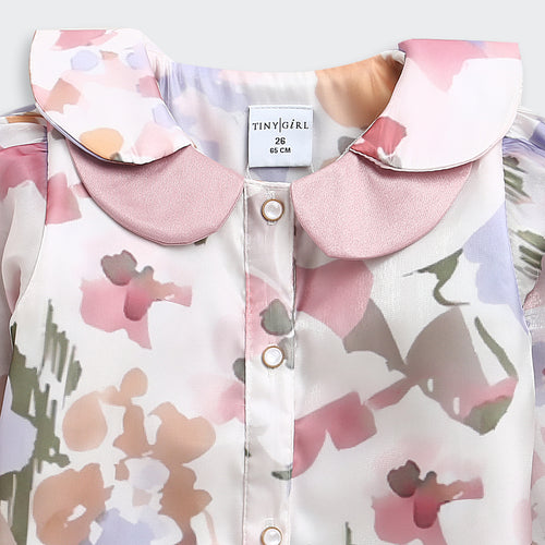Floral Top & Pleated Skirt Co-ord SET2064