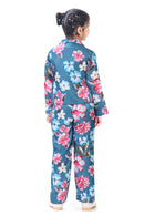 Girls Blue Floral Co-Ord Set