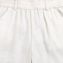 Girls Cream Linen Co-ord Set 2083