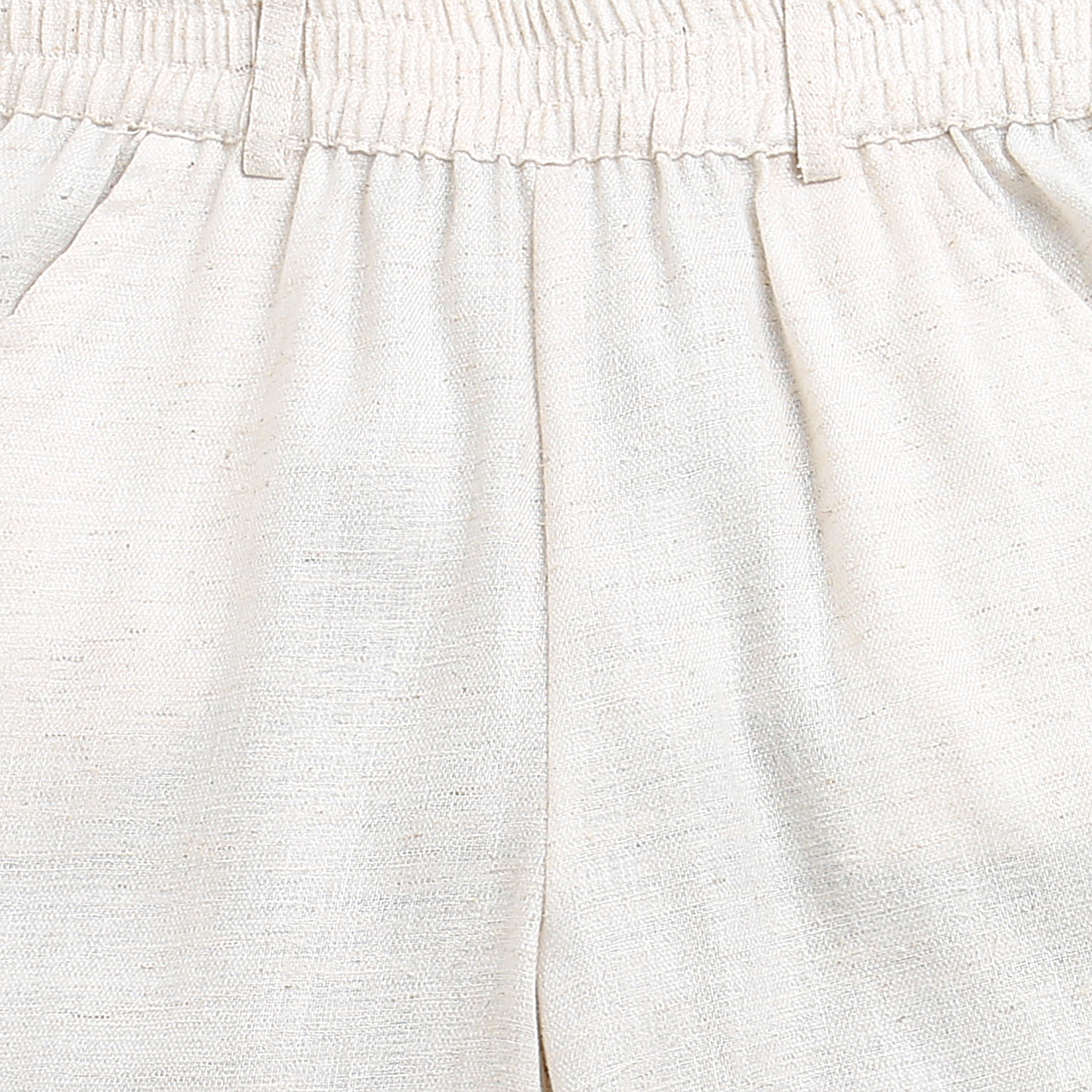 Girls Cream Linen Co-ord Set 2083