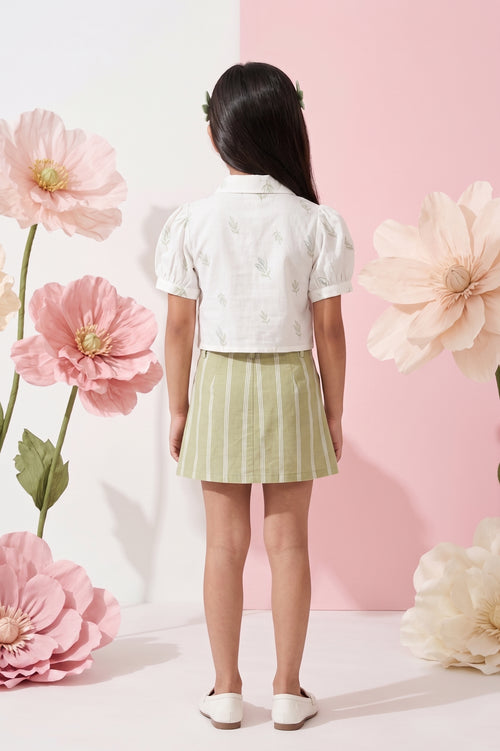 Sage Leaf Shirt & Skort Co-Ord Set 2087