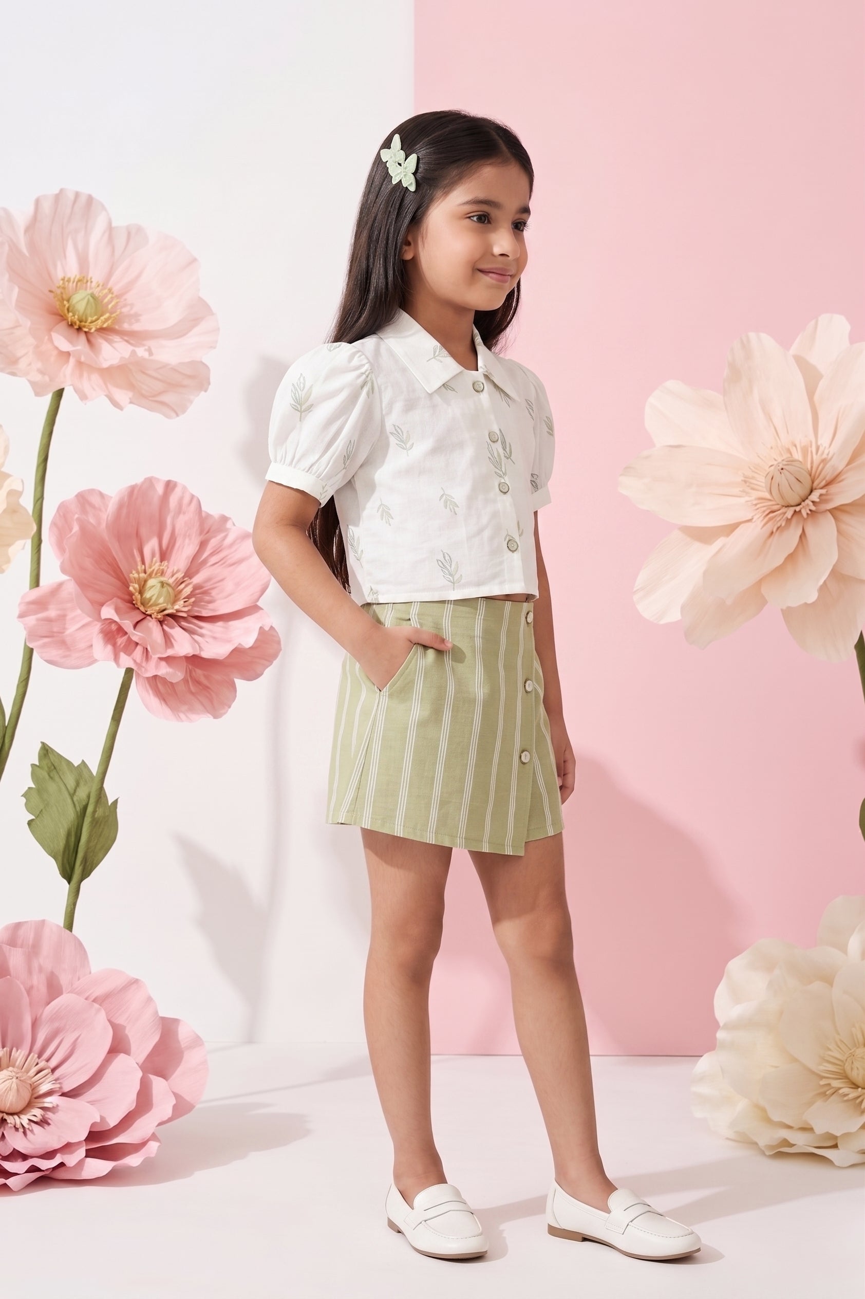 Sage Leaf Shirt & Skort Co-Ord Set 2087