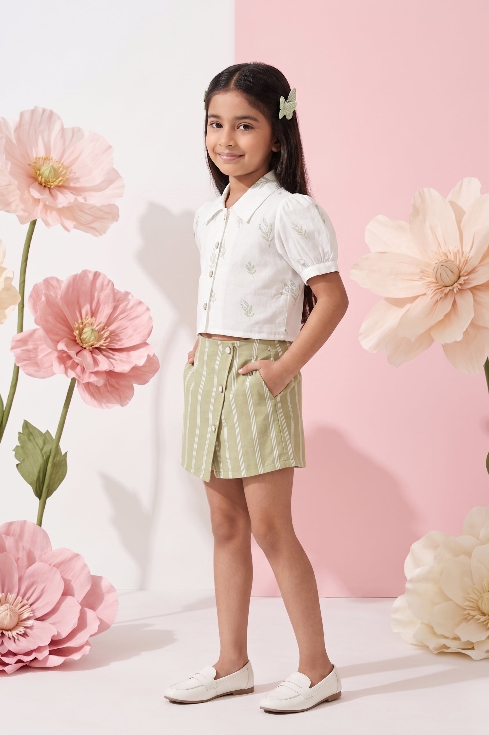 Sage Leaf Shirt & Skort Co-Ord Set 2087