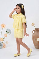 Lemon Eyelet Shirt & Shorts Co-Ord Set 3101