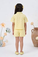 Lemon Eyelet Shirt & Shorts Co-Ord Set 3101