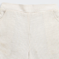 Girls Beige Textured Summer Co-ord Set