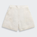 Girls Beige Textured Summer Co-ord Set