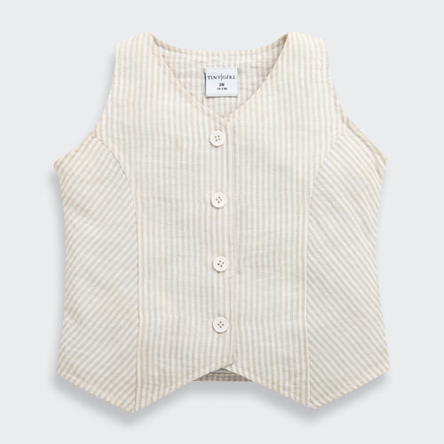 Sand Stripe Waistcoat & Shorts Set 3130