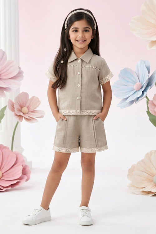 Fawn Linen Co-Ord Set 3132